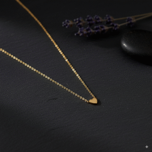 gold heart shap necklace